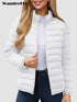Trendige Damen Pufferjacke – Leichtes Design, gestepptes Muster und Vier praktische Taschen